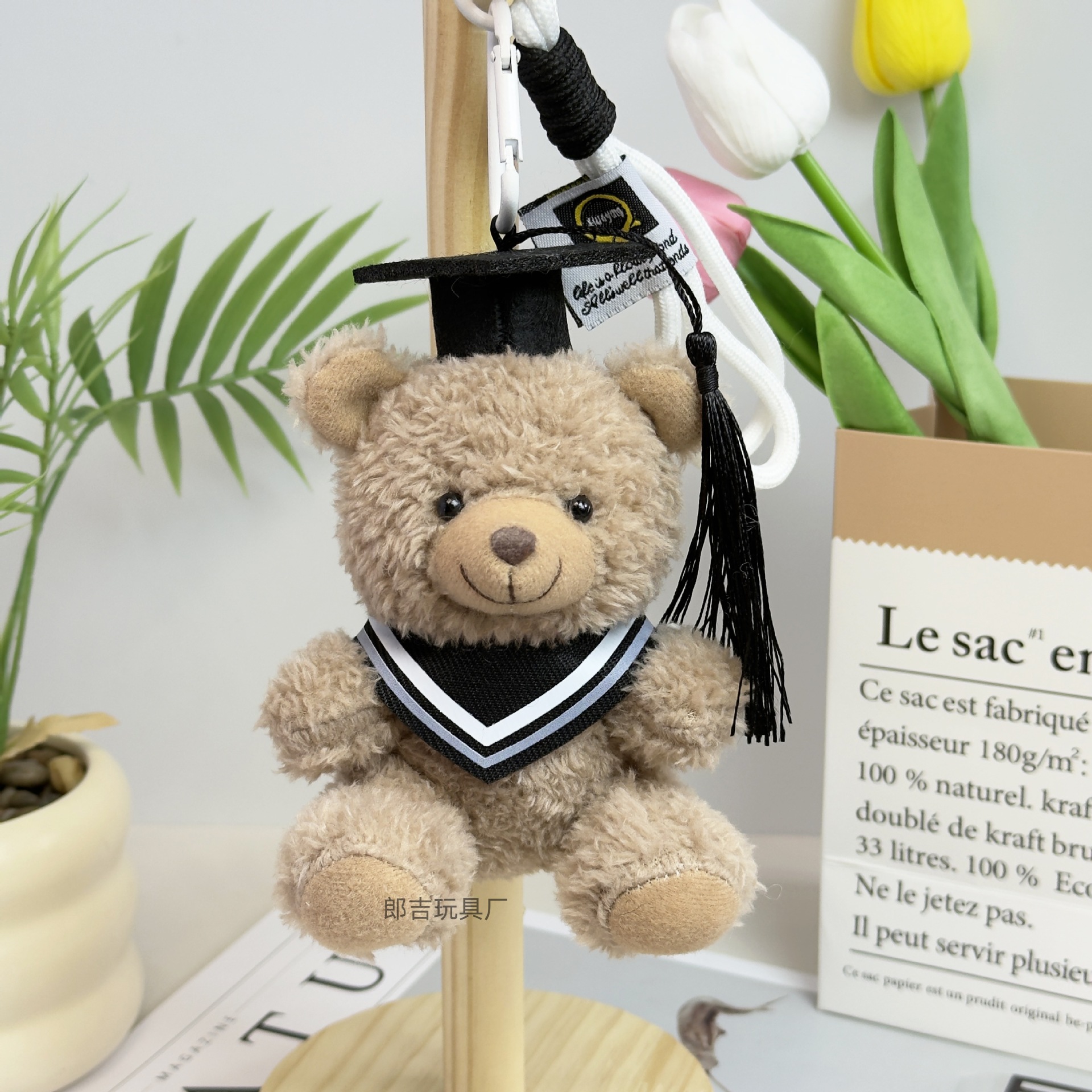Temporada de graduación oso Teddy Teddy Teddy Teddy sombrero doctor uniformes de regalos impresa logotipo escolar