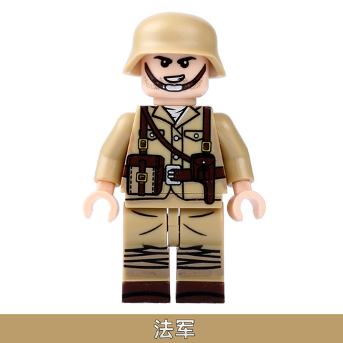 Cross-border World War II military figure third method army soldier small particle children's assembly toy accessories gift
