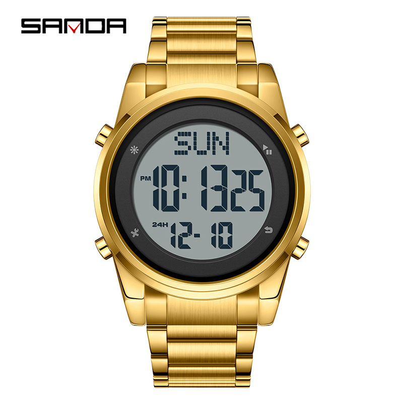 Sanda relojes adolescentes de secundaria primaria relojes de pulsera masculinos nocturna despertador impermeable multifuncional al por mayor