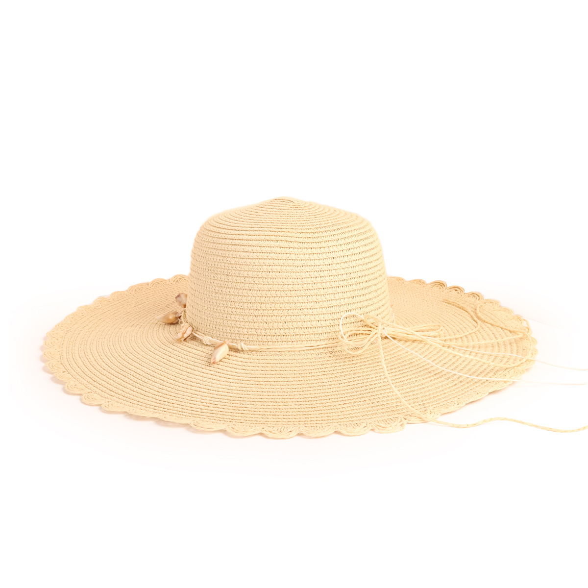 Sombrero de playa de ala ancha versátil a prueba de sol costero concha de encaje sombrero de paja que cubre la cara de las mujeres de moda estilo coreano sombrero fresco de moda Nuevo