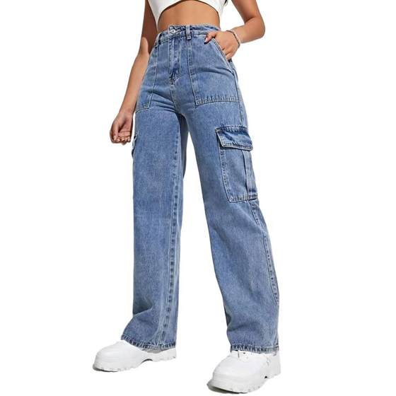 LAZADA Amazon AliExpress supply foreign trade tooling jeans women 2024 autumn and winter new Amazon eBay
