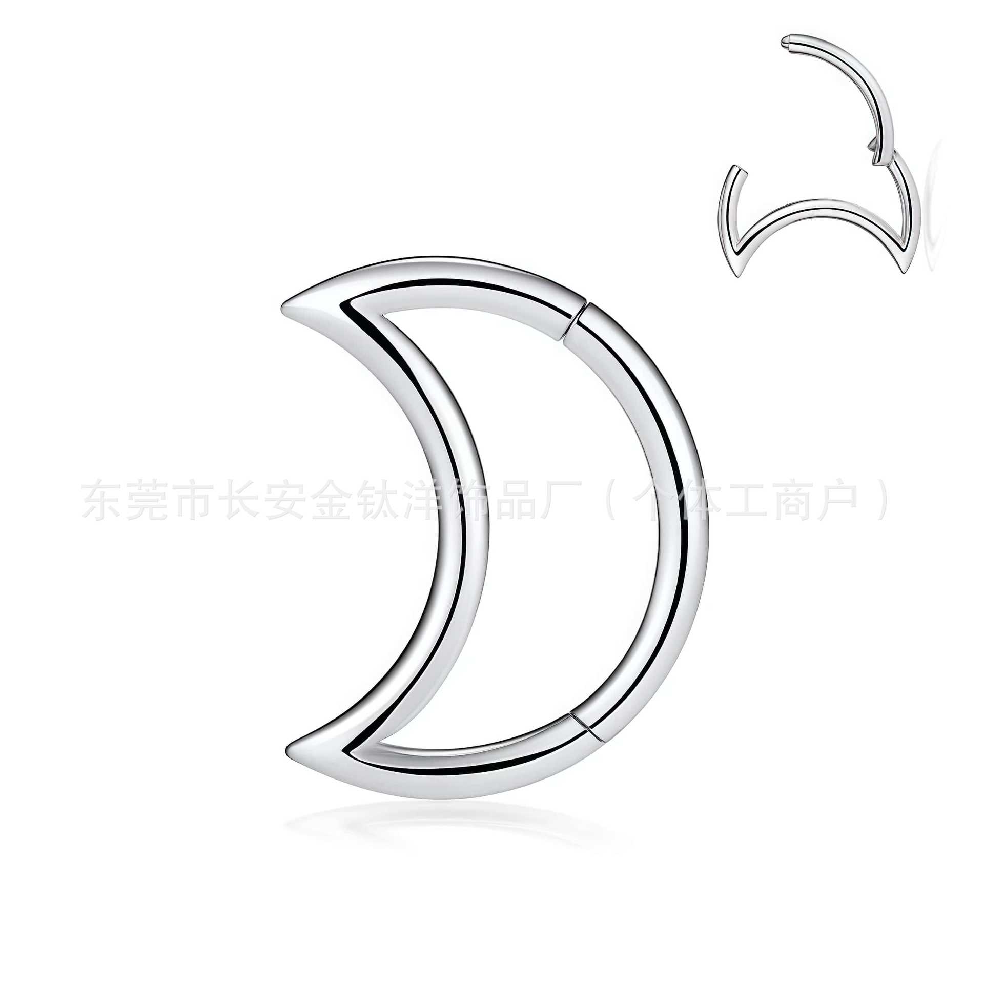 Pointed titanium steel lip stud product view