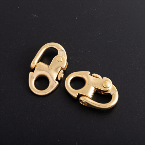 High-end brass keychain, pure copper wealth cloth hook, navy-style keychain, personalized keychain, bag strap fixing hook