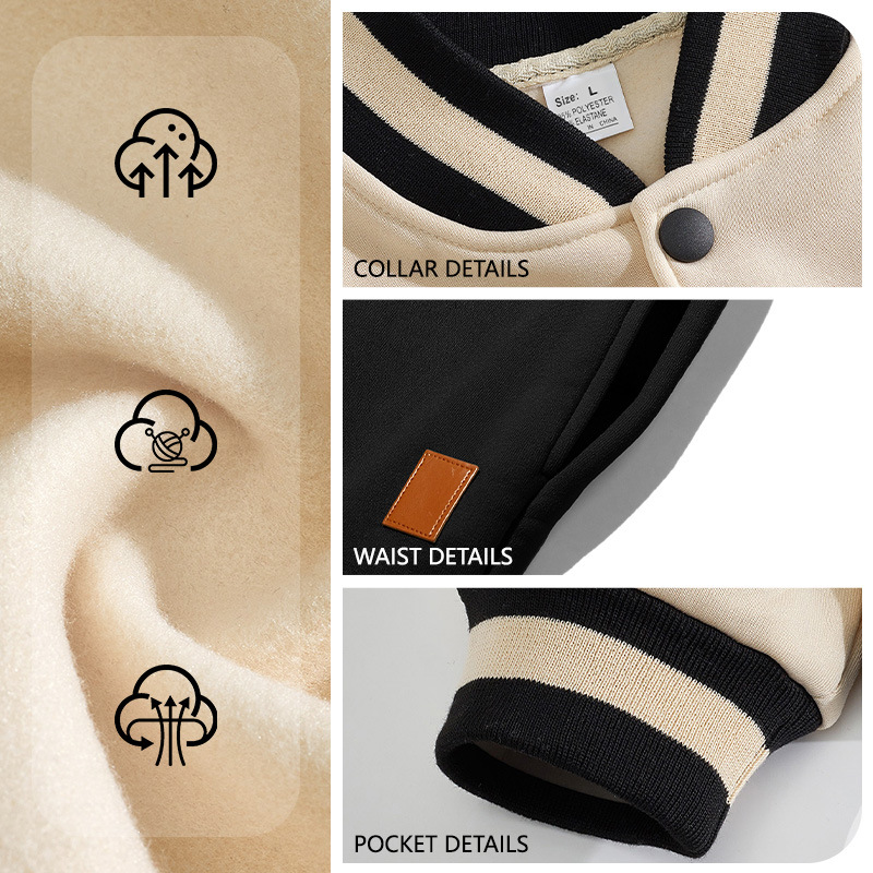 Transfronterizos Europeos y estadounidenses de moda casual tendencia europea y americana pull cardigan empalmado buckle set de traje de béisbol grande