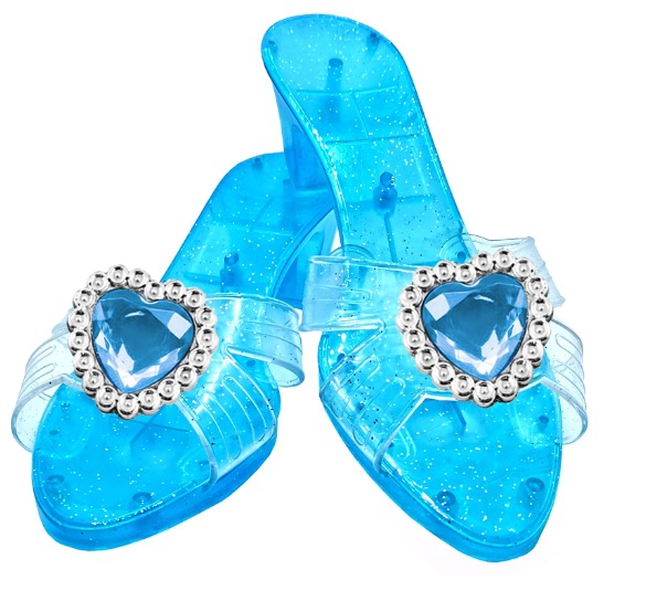 Venta caliente transfronteriza para vestir a la casa zapatos de juguete zapatos de princesa antideslizantes arco rosa azul púrpura niña tacones altos regalo