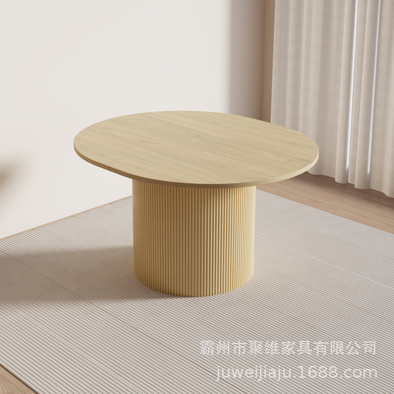 Nórdico simple mesa redonda casa pequeña mesa de comedor diseñador puede estirarse redonda mesa de comedor de salón de café lujoso