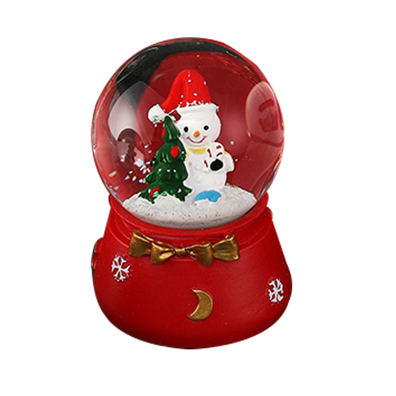 Muñeca de Navidad transfronteriza bola de cristal luminosa decoración decoración de resina bola de cristal luminosa navidad decoración Santa Claus