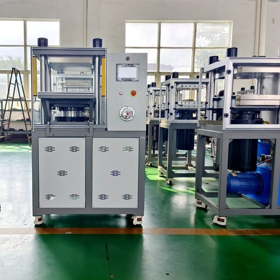 Small flat tablet press automatic rubber plastic stamping forming machine laboratory double vulcanizing machine