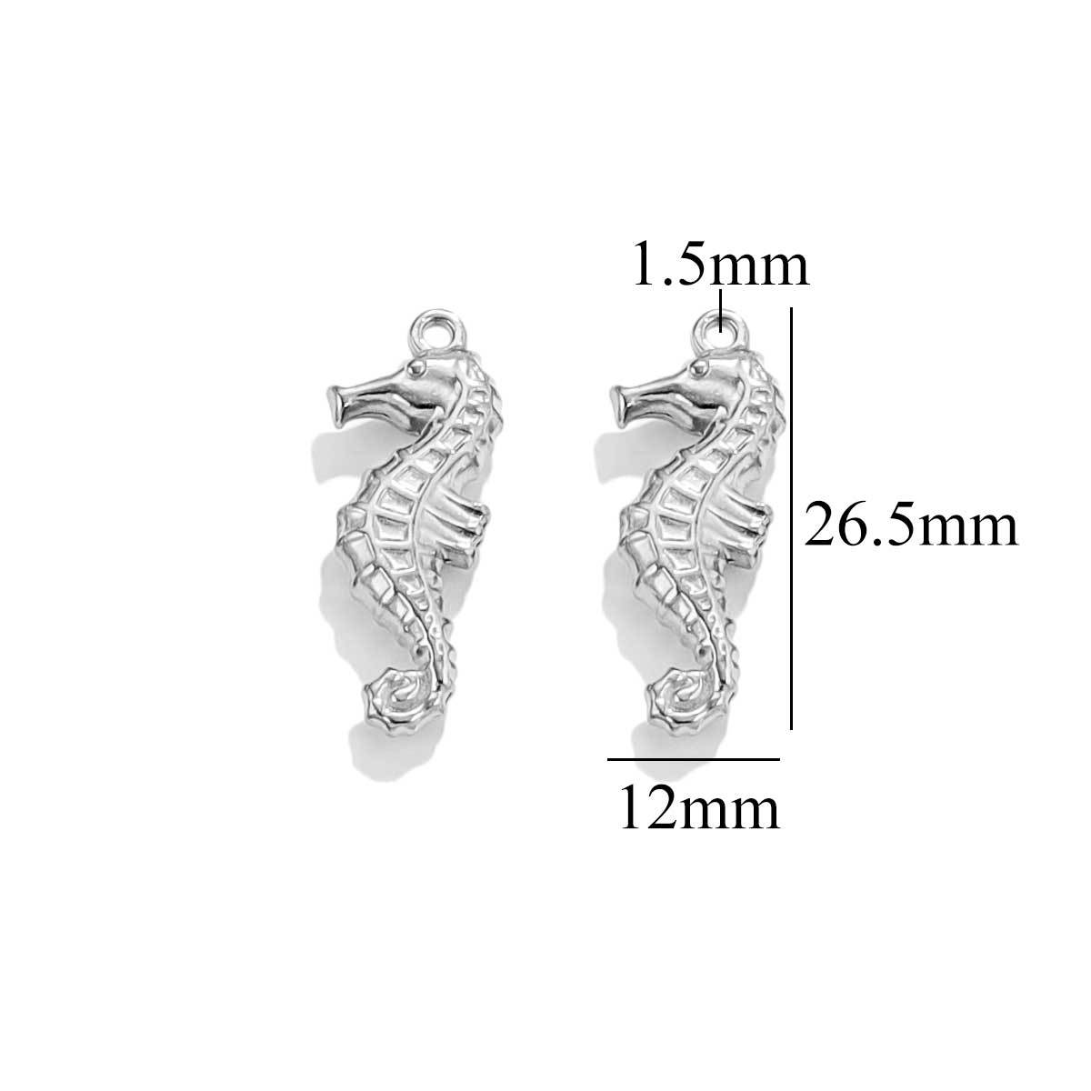 Accesorios de joyería de bricolaje colgante de la serie océano de acero inoxidable sirena concha mar estrella pulsera collar colgante