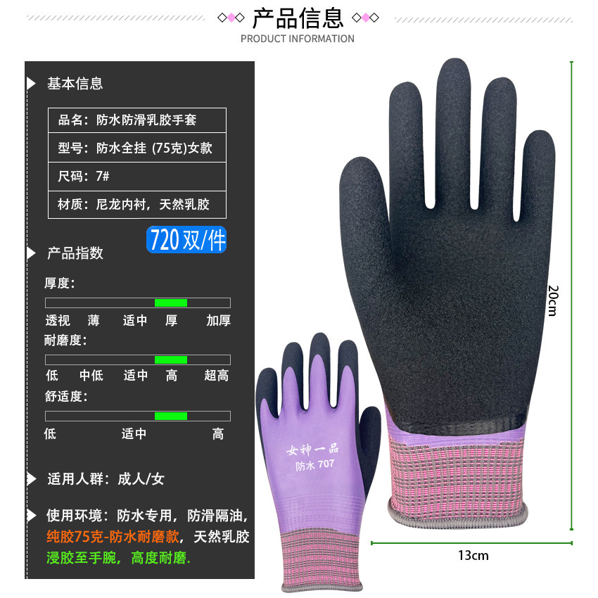 방수 전문가 여성용 75g - 방수, 미끄럼 방지 및 내마모성