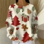 立领三扣印花数码女装