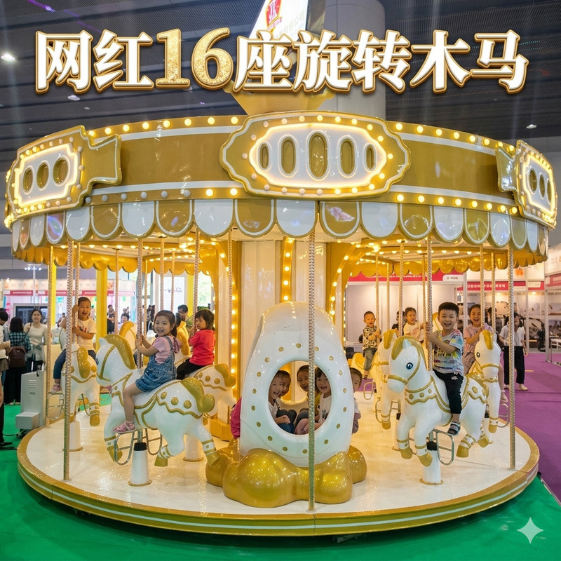 Manufacturers for scenic area children's playground luxury transfer horse shopping mall outdoor large square carousel amusement equipment Manufacturers for scenic area children's playground luxury transfer horse shopping mall outdoor large square carousel amusement equipment