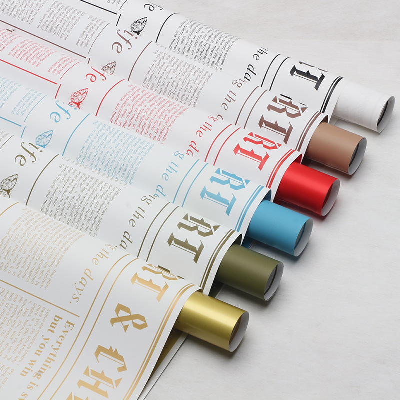 HUAXI Jardín del Edén Inglés papel de embalaje florista flores regalos ramo de flores materiales de embalaje comercio exterior al por mayor