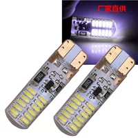 Автомобильный светодиодный светильник T10 4014 15SMD, силиконовый светильник для подсветки номерного знака, модифицированный автомобильный светильник
