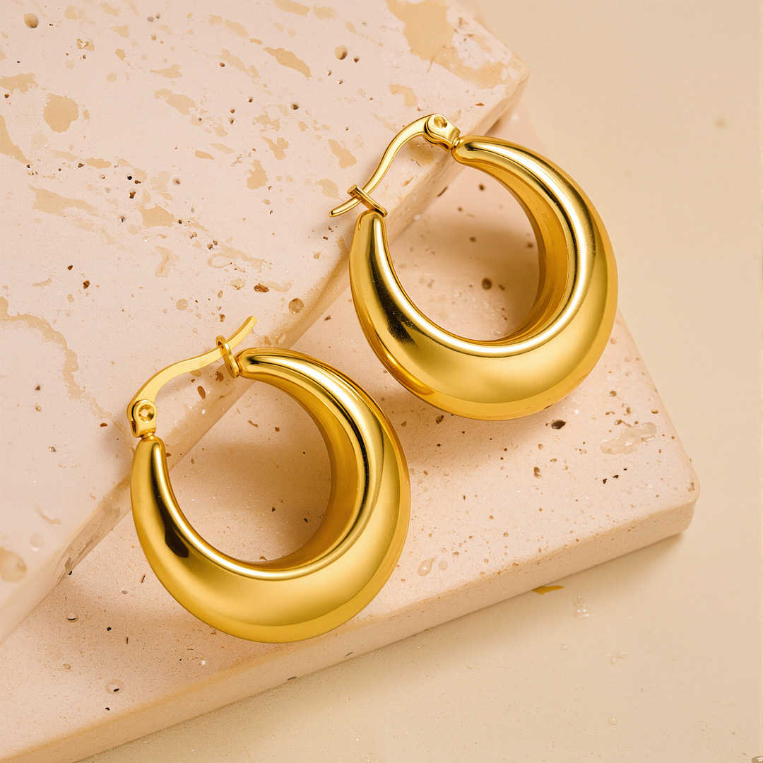 Eh028 hollow earrings gold