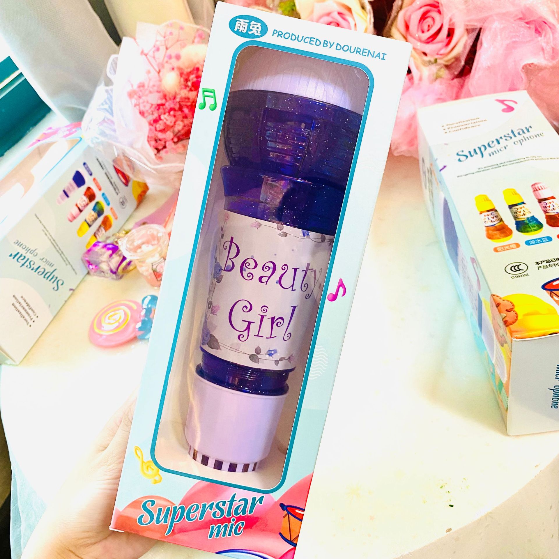 Micrófono de eco para niños micrófono de eco físico los niños aprenden a hablar sin lastimar los oídos anfitrión accesorios de educación temprana