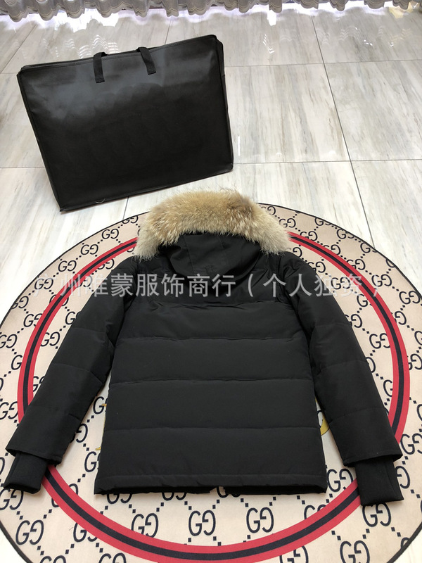 外贸专供羽绒服男士派克大衣外套带狼毛|undefined