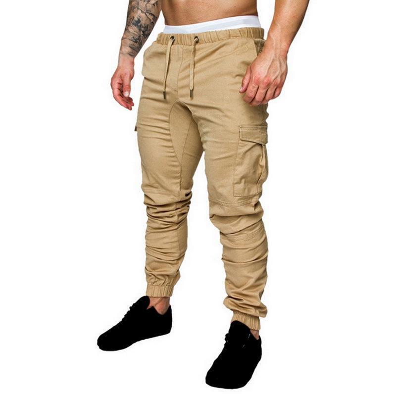 Cross-Border Men's Pants Hip Joggers Trousers Multi-Pocket Pants
