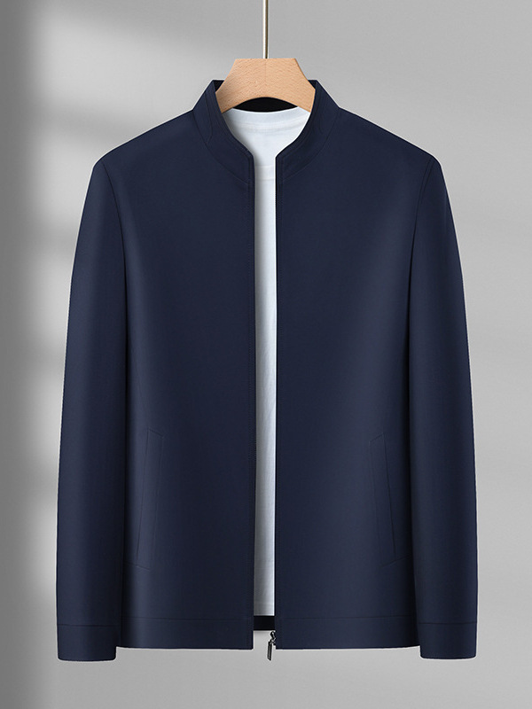 Authentic American Tommy Executive Jacket with Stand Collar, High-End Business Coat for Men, New Spring and Autumn Model, Popular Autumn Style