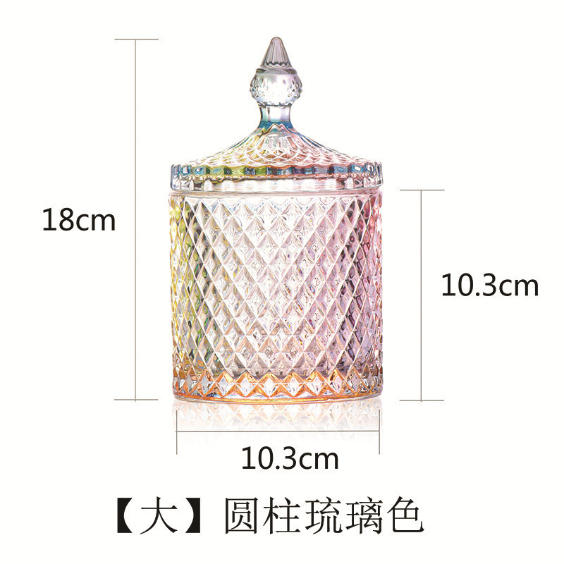 1 ピースロットヨーロッパクリスタルガラス角砂糖装飾瓶収納瓶ジュエリー収納瓶モデルルーム家庭用家具|undefined