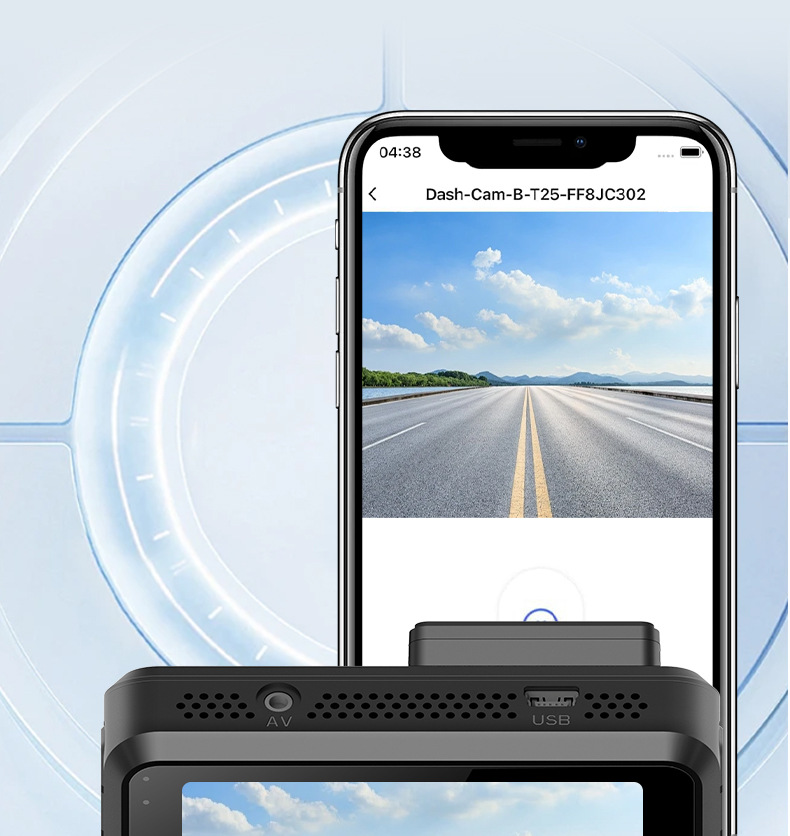 Y HD 4K Dash Cam with front and rear dual recording, mobile app connectivity, 3inch IPS screen, loop recording, car equipment