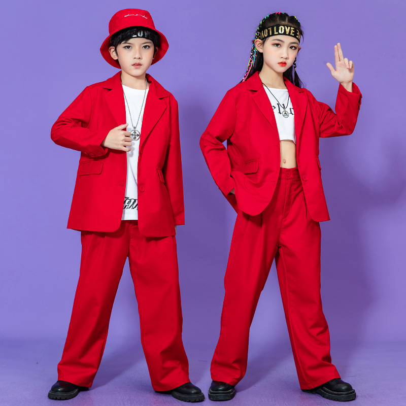 Children's Hip-hop Clothes,Children's Poppin Suits,Performance Dresses,Girls'Jazz Dance Clothes,Boys'Mechanical Dance Suits
