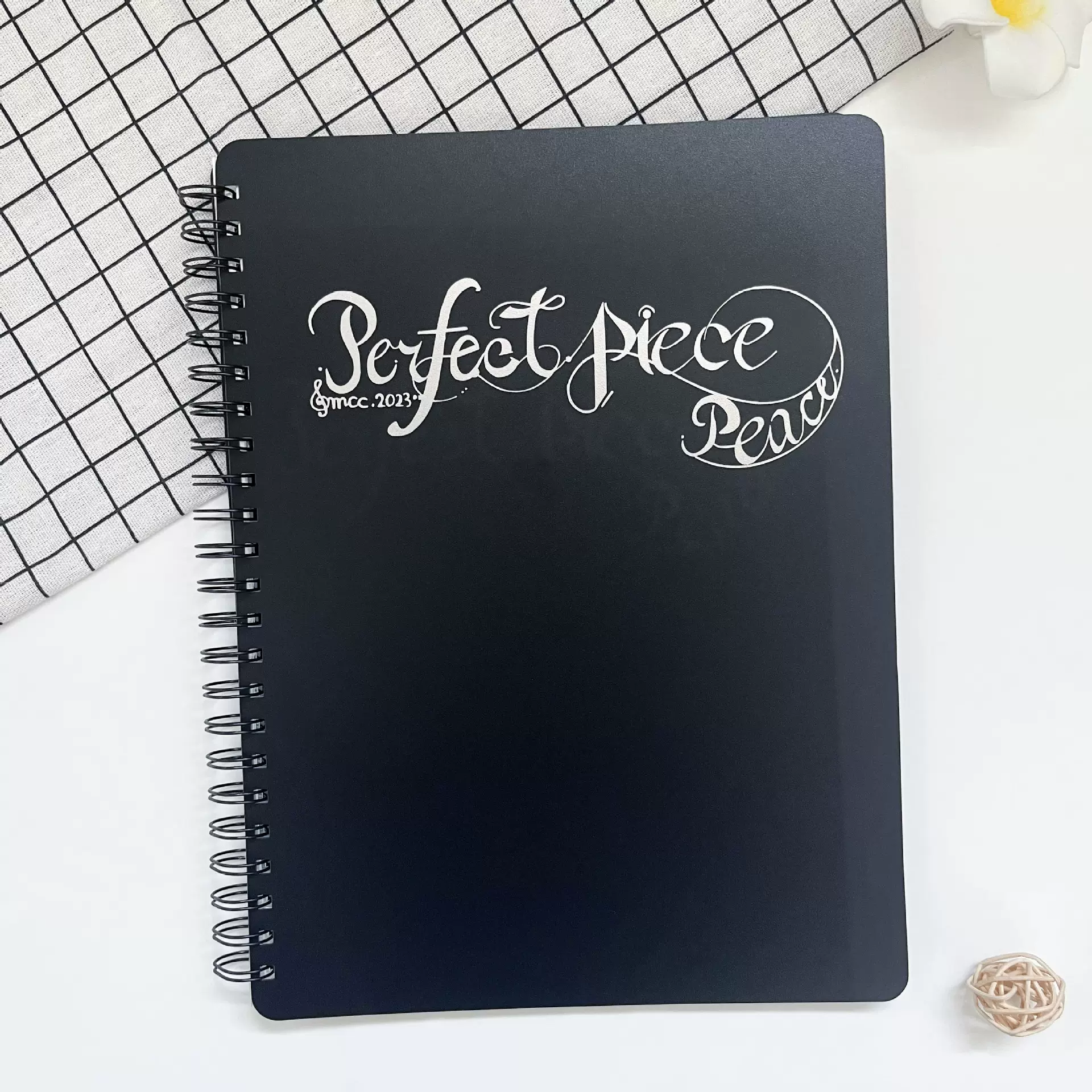 深圳厂供  pp线圈多页文件夹 a4黑色烫银可修改乐谱插页收纳册