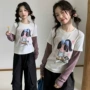 条纹撞色儿童新款打底衫
