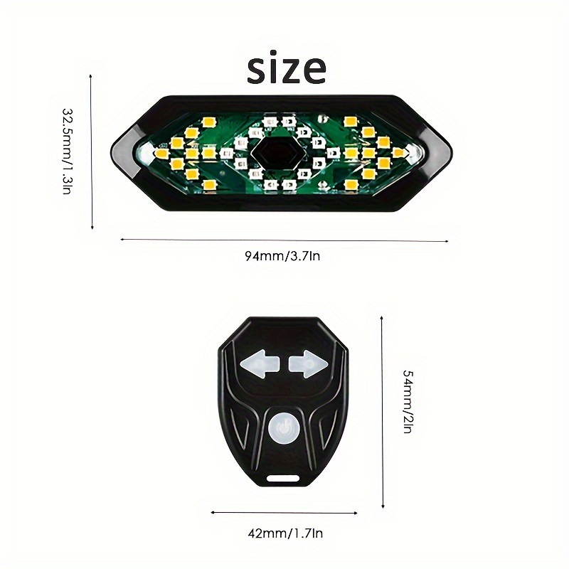 Usb Rechargeable Bike Tail Light con Turn Signals Wires