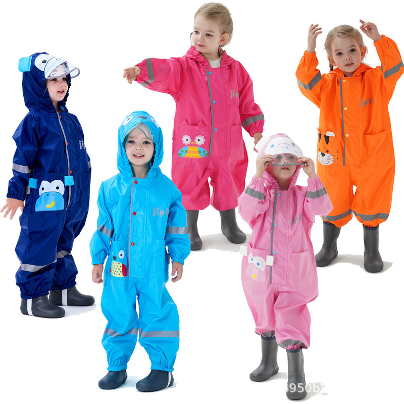 High-Quality Children's Raincoat with School Bag for Male and Female Babies and Toddlers One-Piece Long Waterproof, Windproof and Snowproof Poncho