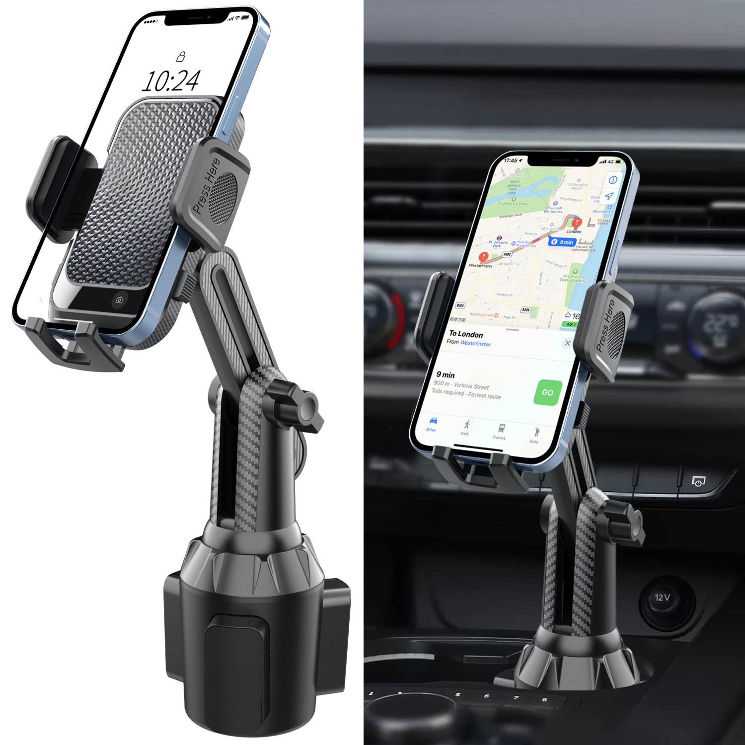 Car Water Cup Holder Mobile Phone Holder Foldable Water Cup Mobile Phone Fixed Holder Car Water Cup Holder Mobile Phone Holder