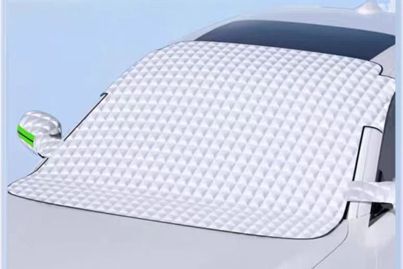 Youchejun Car Snow Cover Half-Cover Windshield Anti-Snow Anti-Freeze Sun Protection Heat Insulation Sunshade Universal Thickened Car Cover