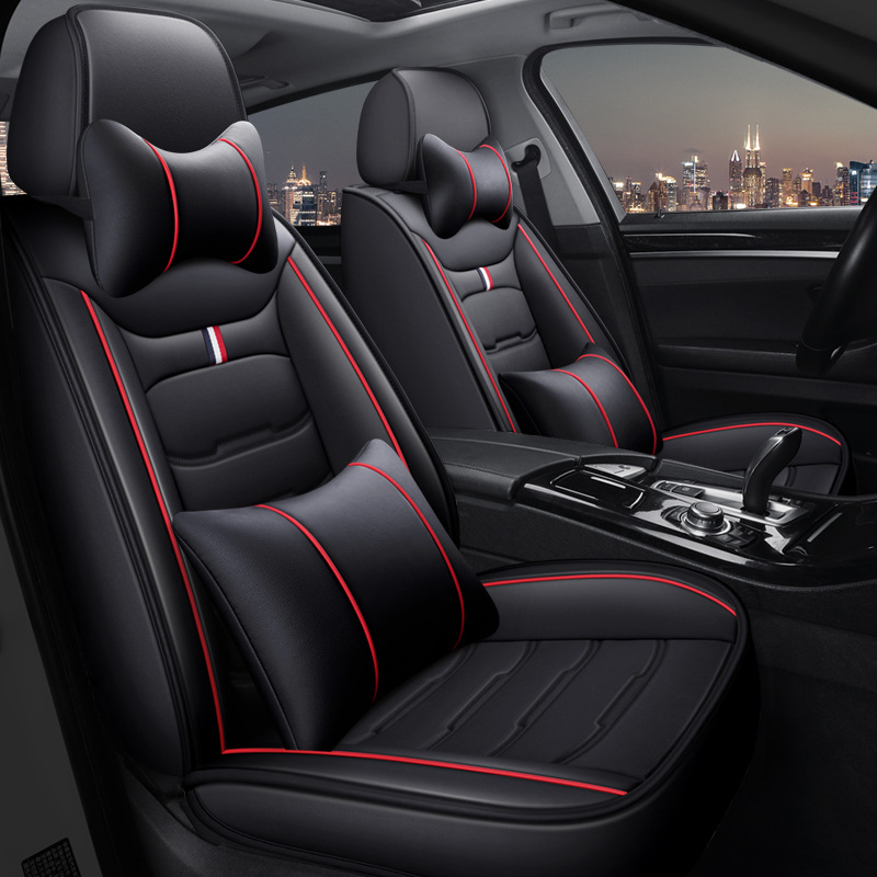 Set — Universal Seat cushion, seat cover - red