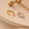 Brand minimalistic ring, accessory, silver 925 sample, Japanese and Korean, simple and elegant design