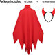 Cross-border New Halloween Devil Cloak Red Horn Cloak Adult Unisex in stock
