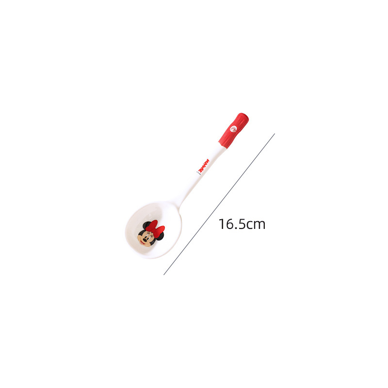 Cuchara de cerámica de Disney, mango largo, cuchara linda, sopa, cuchara, cuchara pequeña, cuchara para niños de dibujos animados, cuchara para el hogar, envío gratis