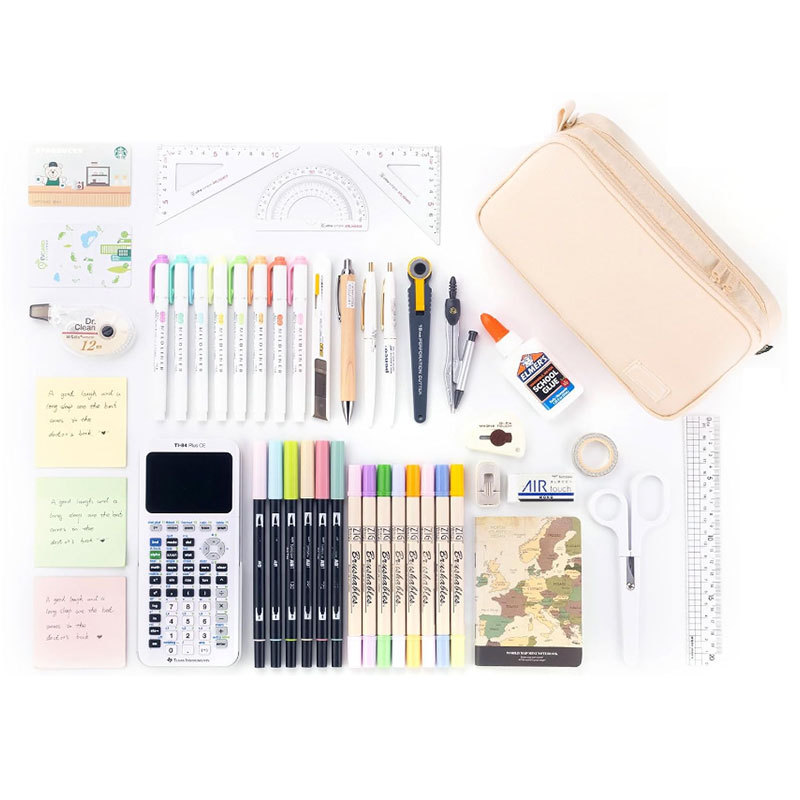 Capacious pencil case, storage, durable school stationery, organizer bag 4