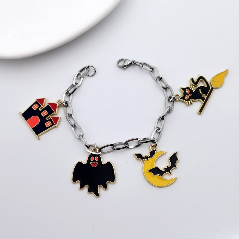 Halloween Charm Armband Edelstahl Dämon Cartoon Schmuckstück_voghion.com