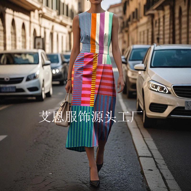 marine elegant dress with sleeves sleevless