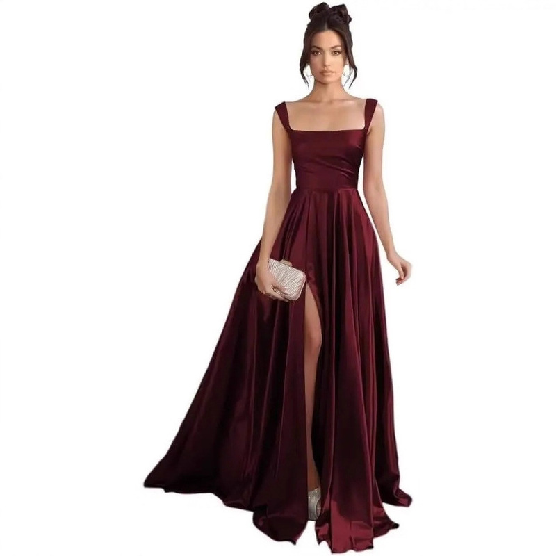 Foreign Trade Strapless Evening Gown with a Simple and High-End Feel, Trailing Train for Ball and Party Occasions, Cross-Border Amazon Dress Foreign Trade Strapless Evening Gown with a Simple and High-End Feel, Trailing Train for Ball and Party Occasions, Cross-Border Amazon Dress