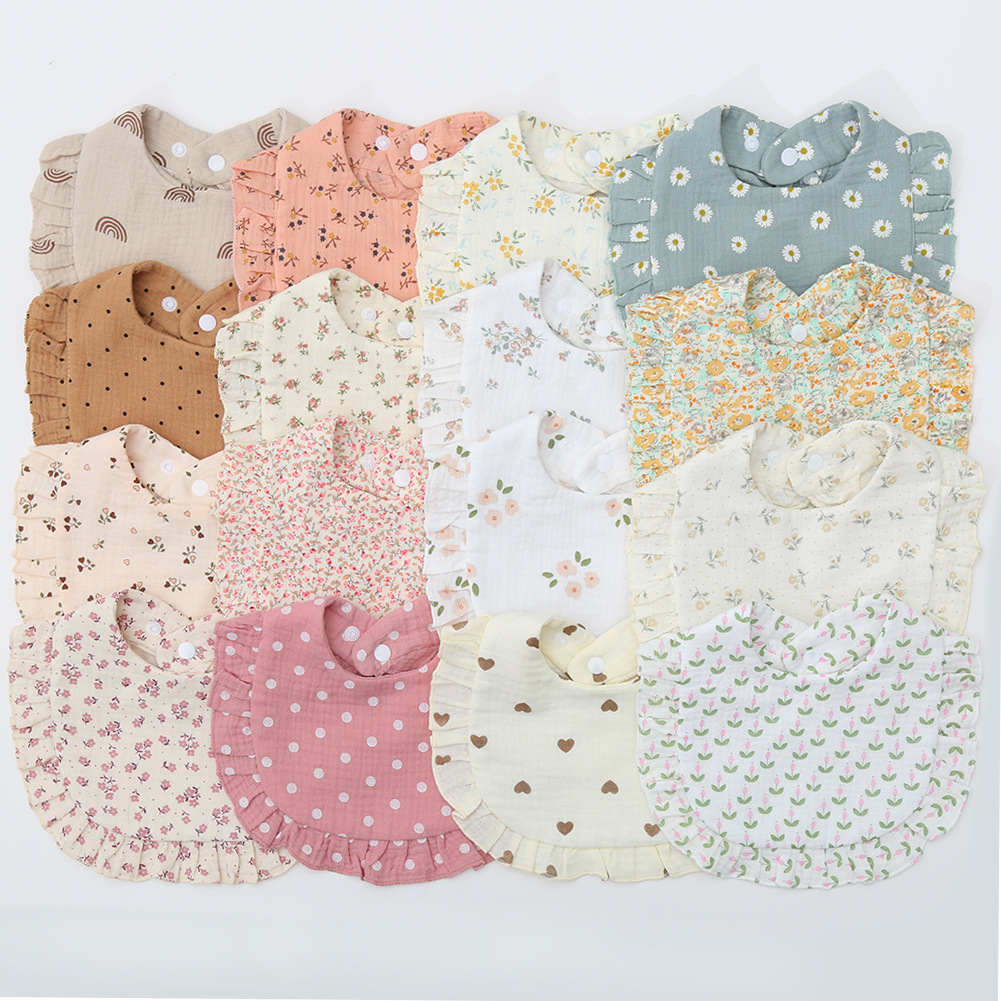 Cute Rainbow Polka Dots Flower Printing Cotton Blend Baby Accessories display picture 1