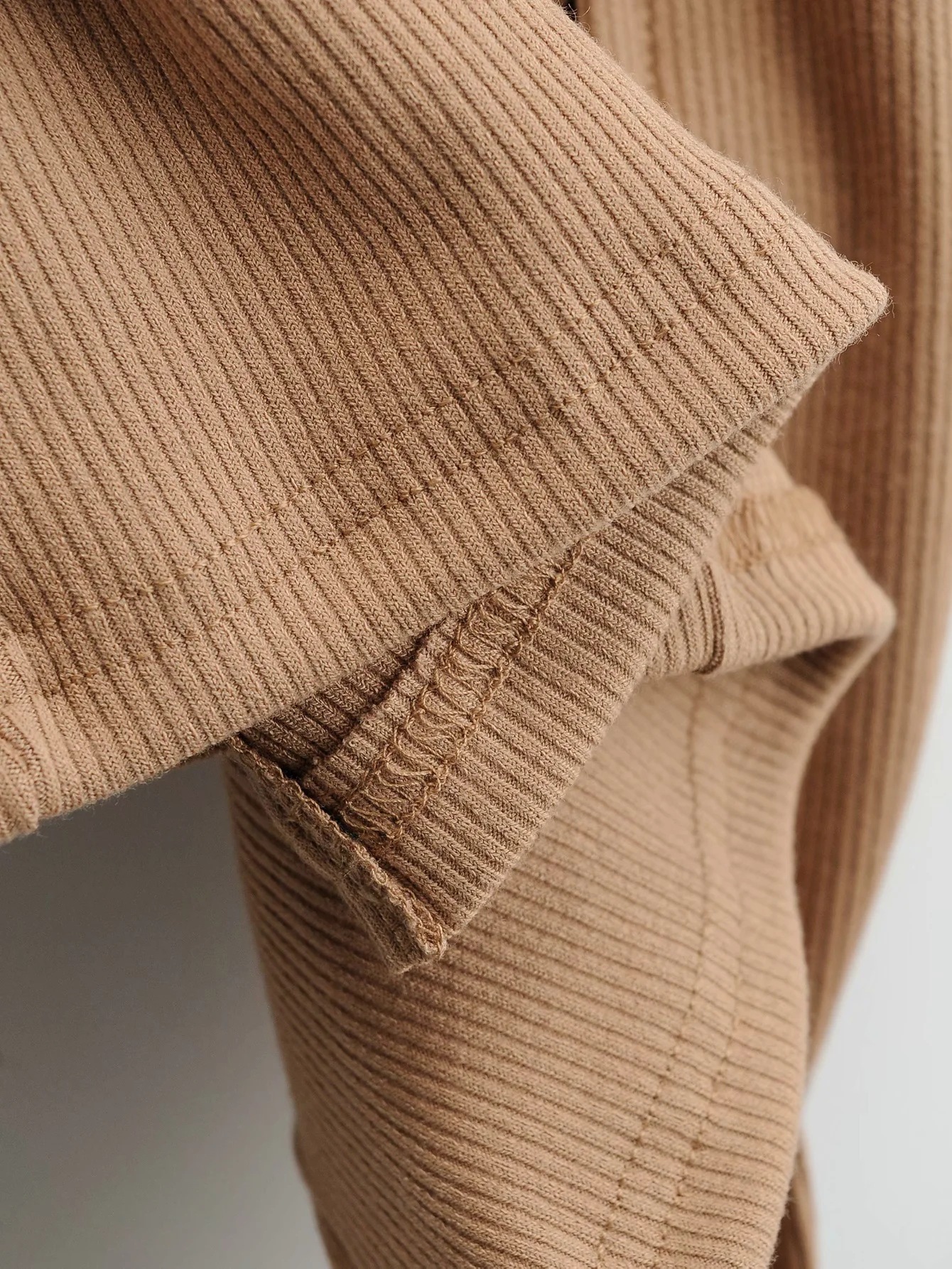 square neck side slit knitted dress  NSAC23171