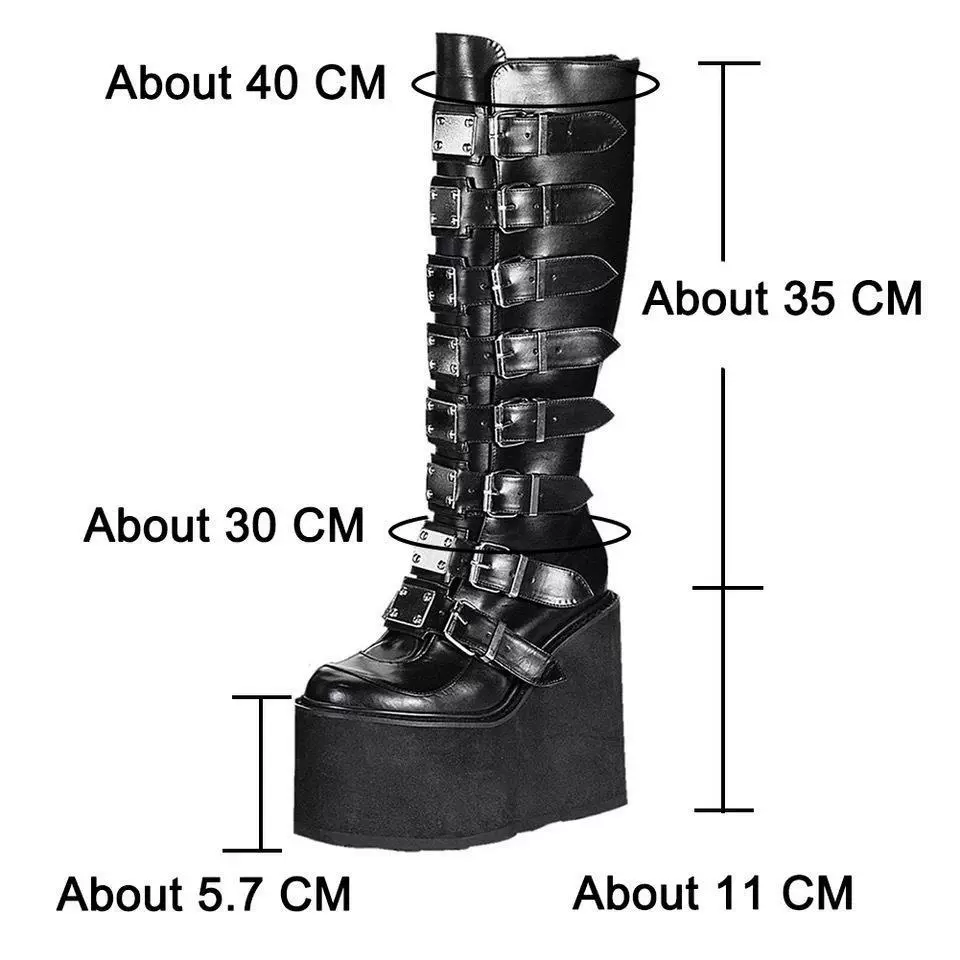 Metal high boots, European style, Amazon, plus size