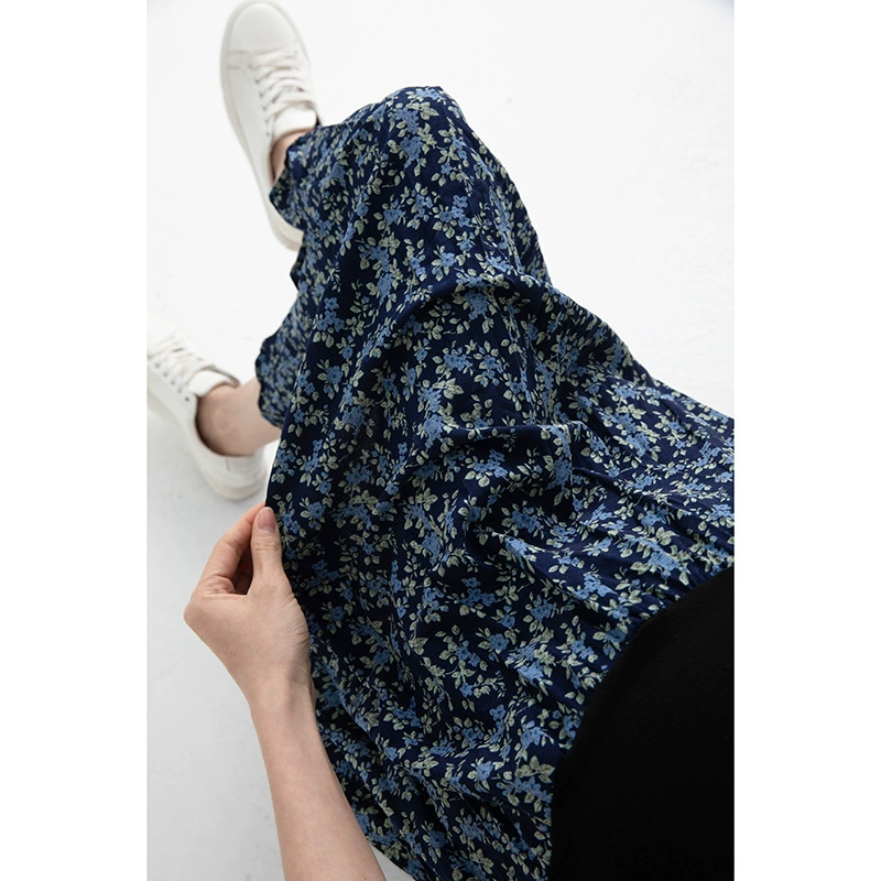 Беременные женщины ретро цветочный сгибание юбки половинной длины беременные