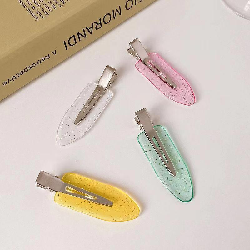 Pegamento de crema de horquilla sin costura DIY clip de pico de pato material casero transparente flequillo lateral clip color Internet clip de celebridad