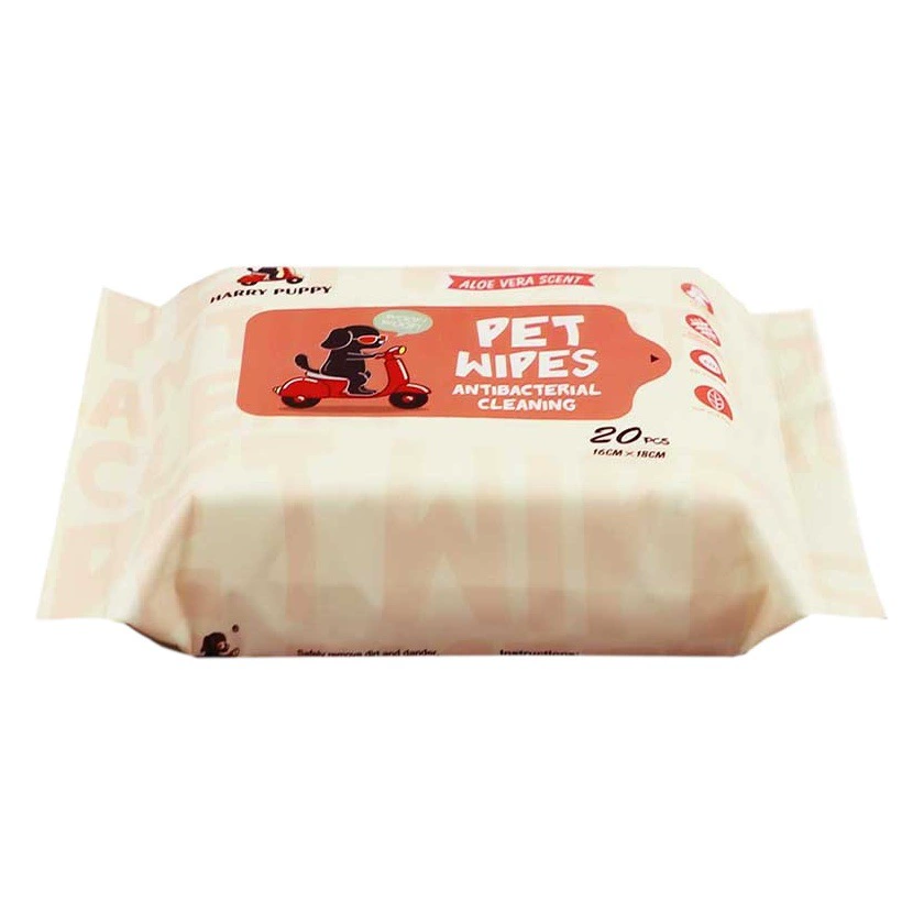 Внешняя торговля Английский 20 штук портативные салфетки для домашних животных стерилизация дезодорант для кошек и собак универсальные салфетки для удаления слез