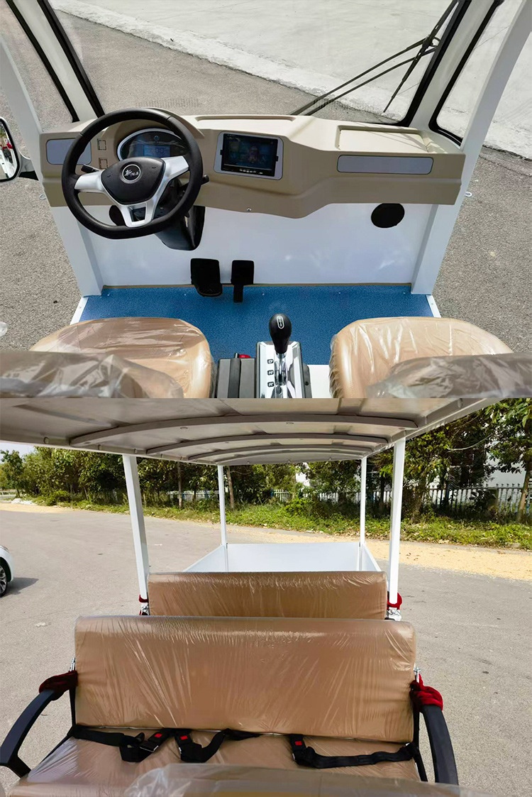Electric Sightseeing Car Four-Wheel Tourist Car Hotel Shuttle Bus