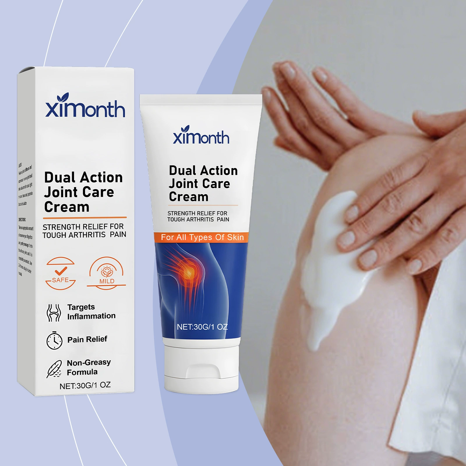 XIMONTH Крем для ухода за суставами Формула с куркумой и мятой Уход за суставами Растительная эссенция Спортивный уход Питательный крем