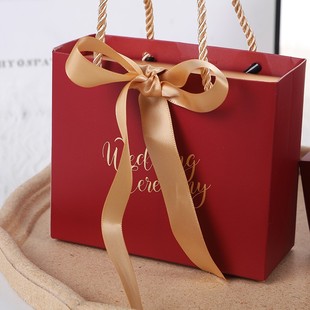 Spot Red Drawer-Type Gift Box, Wedding Candy Box, Wedding Packaging Gift Box, Bow Suitcase Printing Wholesale