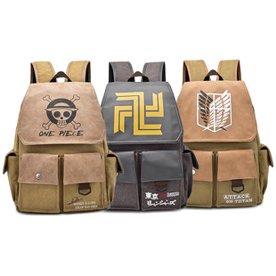 Tokyo Avengers Anime Backpack Pirate Hero College Canvas Trendy Student Backpack Factory Wholesale